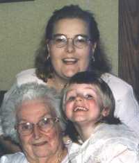 Jessica,Mommy and Great Gramma Lucy spring '98